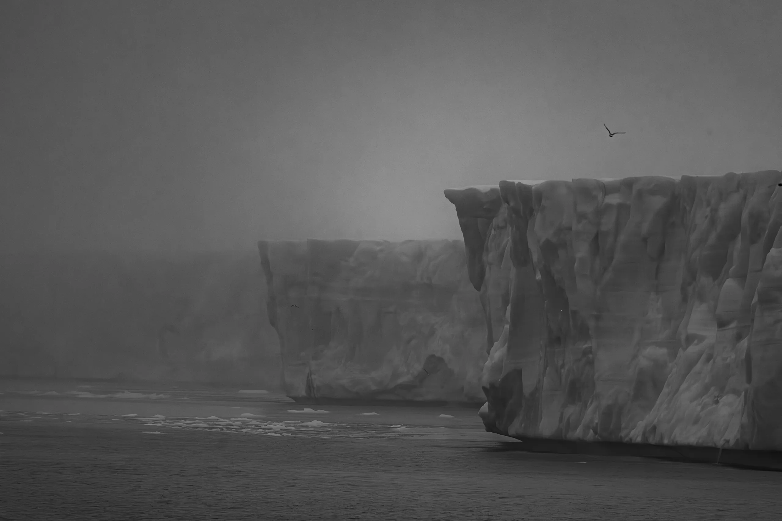 Glacier in Fog — fine art landscape photography print by Paul Anderson, Svalbard, Norway