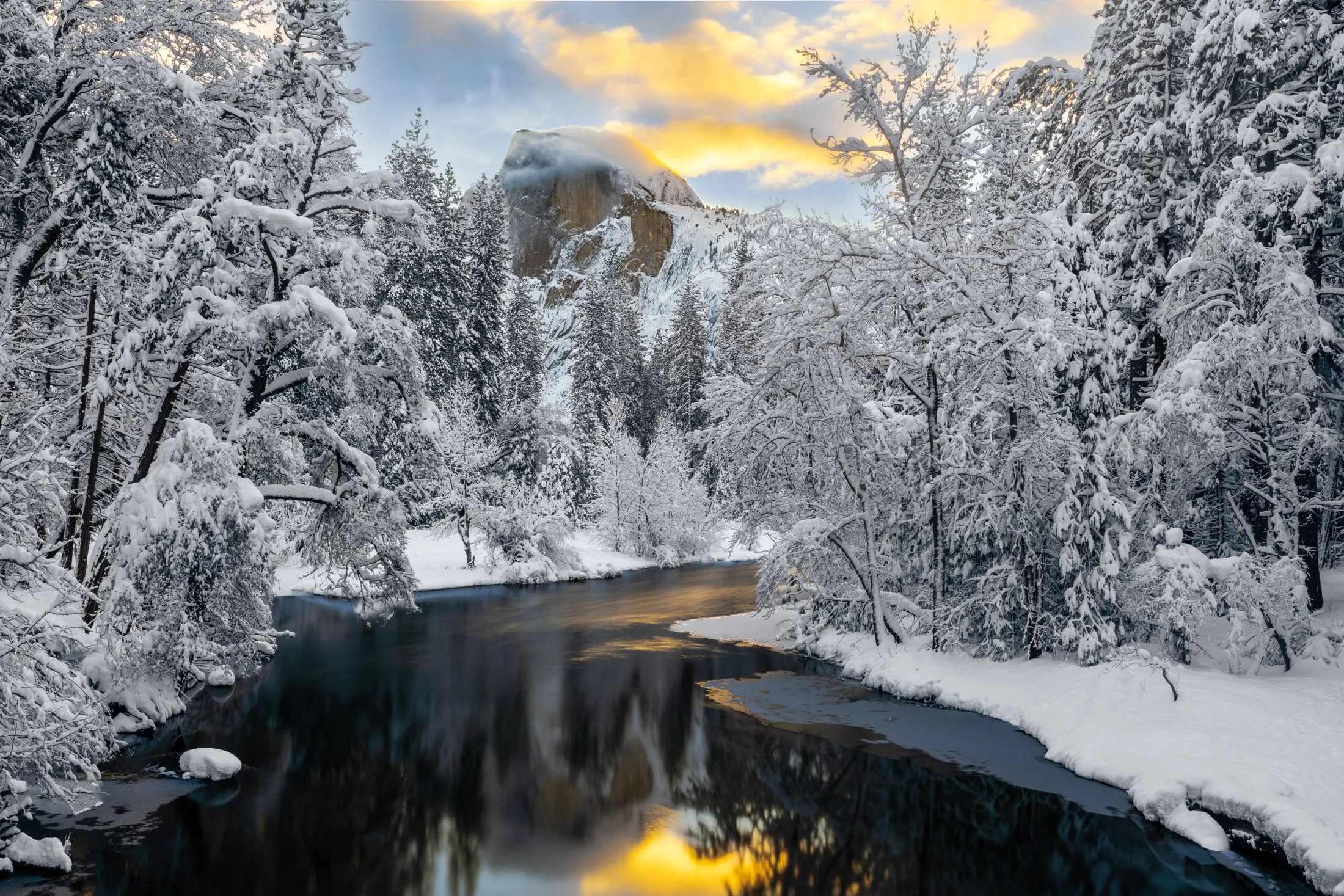 Half Dome in winter, Yosemite — wildlife photography mentorship in the field